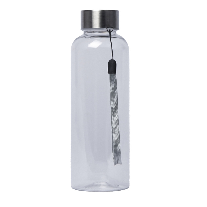 Бутылка для воды WATER, 550 мл, прозрачный, пластик rPET, нержавеющая сталь