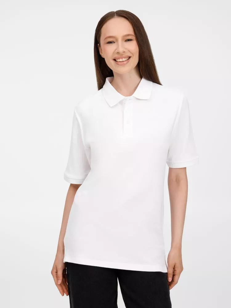Рубашка поло унисекс Upswing, белая, размер XXL