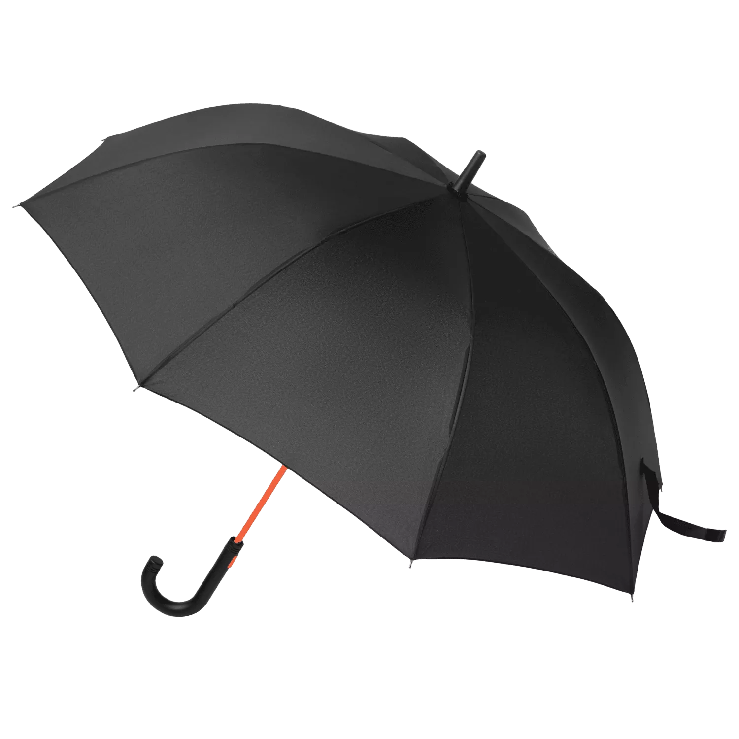 Зонт-трость Quantum, черный/оранжевый