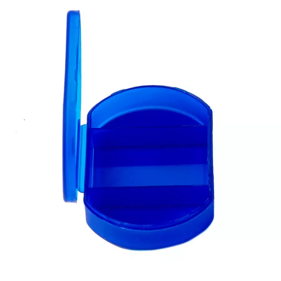 Витаминница TRIZONE, 3 отсека, 6 x 1.3 x 3.9 см, пластик, синяя