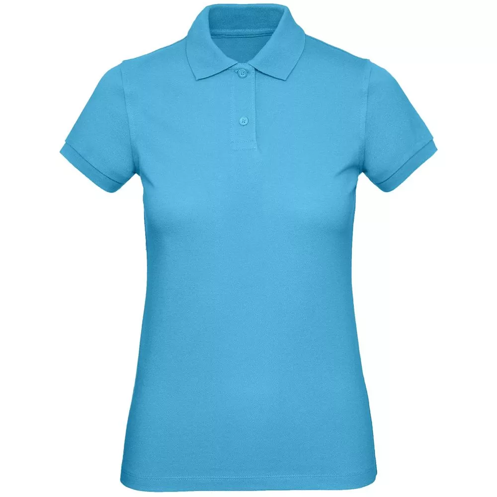 Рубашка поло женская Inspire бирюзовая, размер S