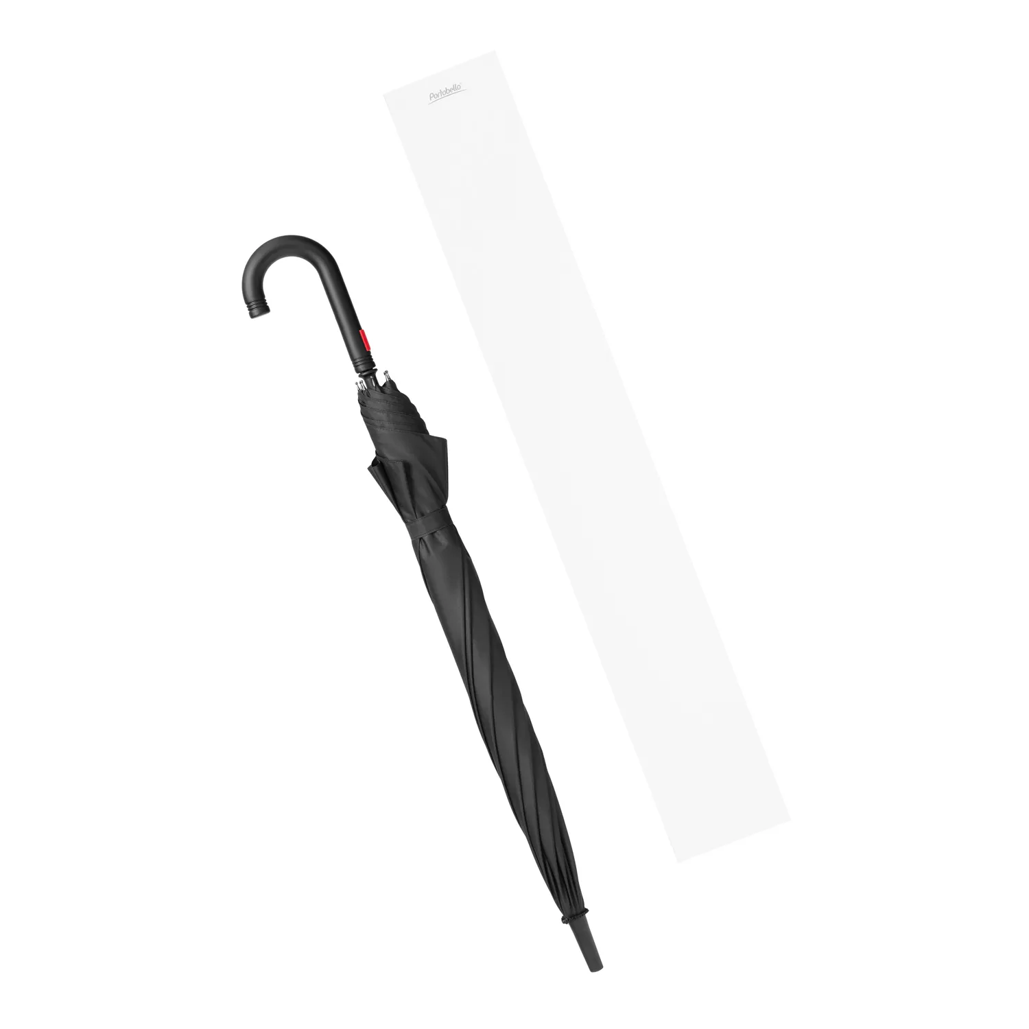 Зонт-трость Quantum, черный/красный