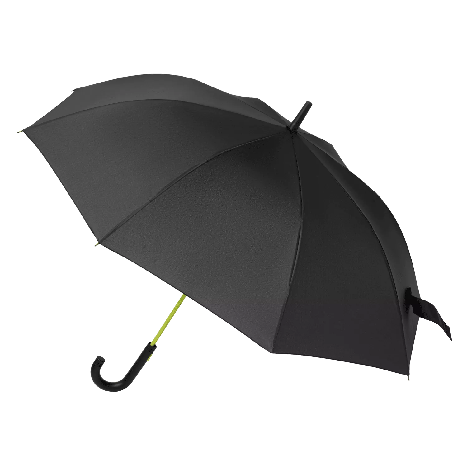 Зонт-трость Quantum, черный/салатовый
