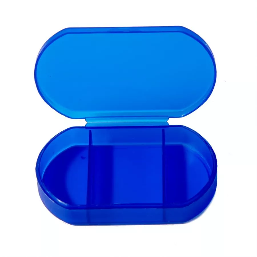 Витаминница TRIZONE, 3 отсека, 6 x 1.3 x 3.9 см, пластик, синяя