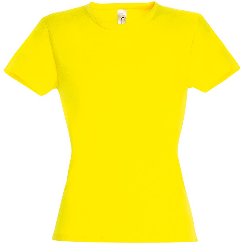 Футболка женская Miss 150 желтая (лимонная), размер XL