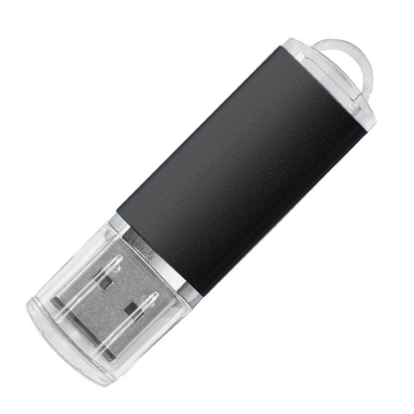 USB flash-карта "Assorti" (8Гб), черная, 5,8х1,7х0,8 см, металл