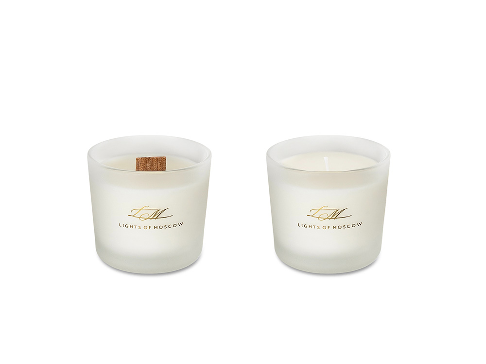 Набор для создания 2-х ароматических свечей: амбра и табак/маракуйя, сандал и пачули