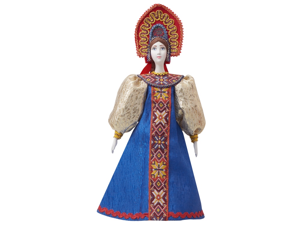 Подарочный набор: кукла фарфоровая, мёд с миксом из орехов