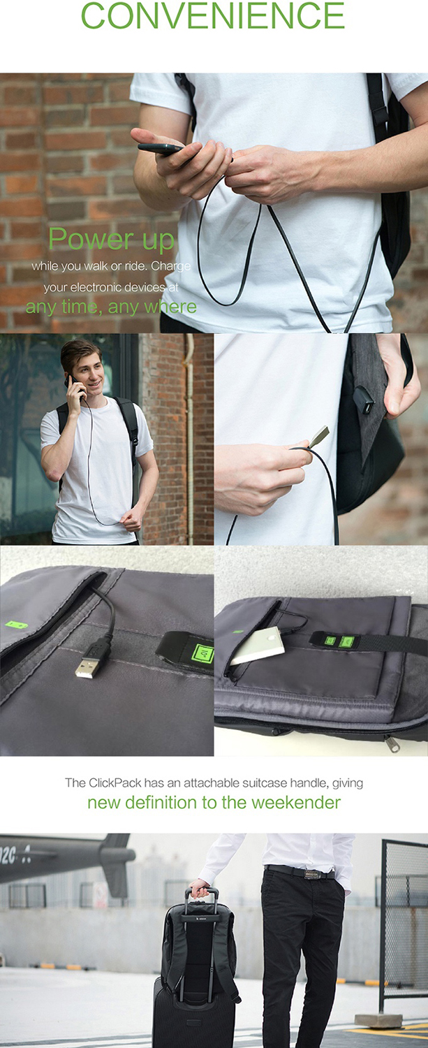 Рюкзак KORIN ClickPack Pro 46х34х16 см, комбинированный черный/серый