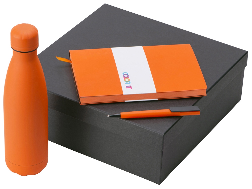 Подарочный набор COLOR IT c блокнотом, ручкой и термобутылкой