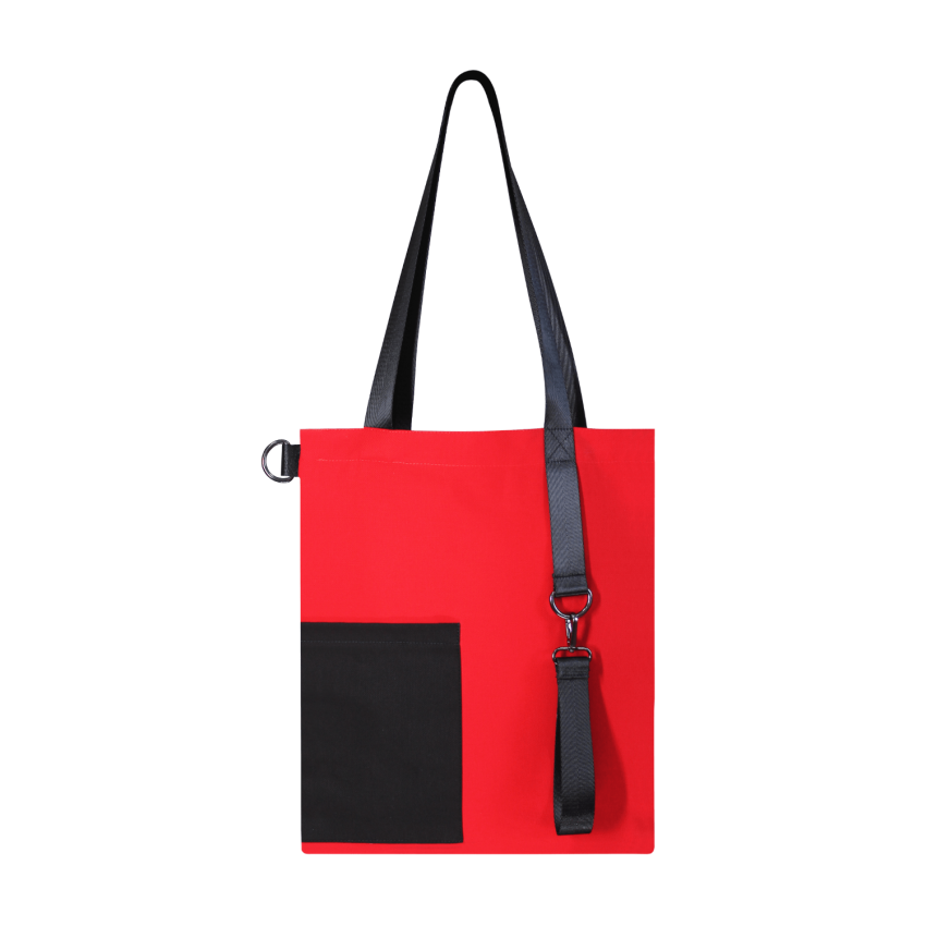 Шоппер Superbag Color (красный с чёрным)