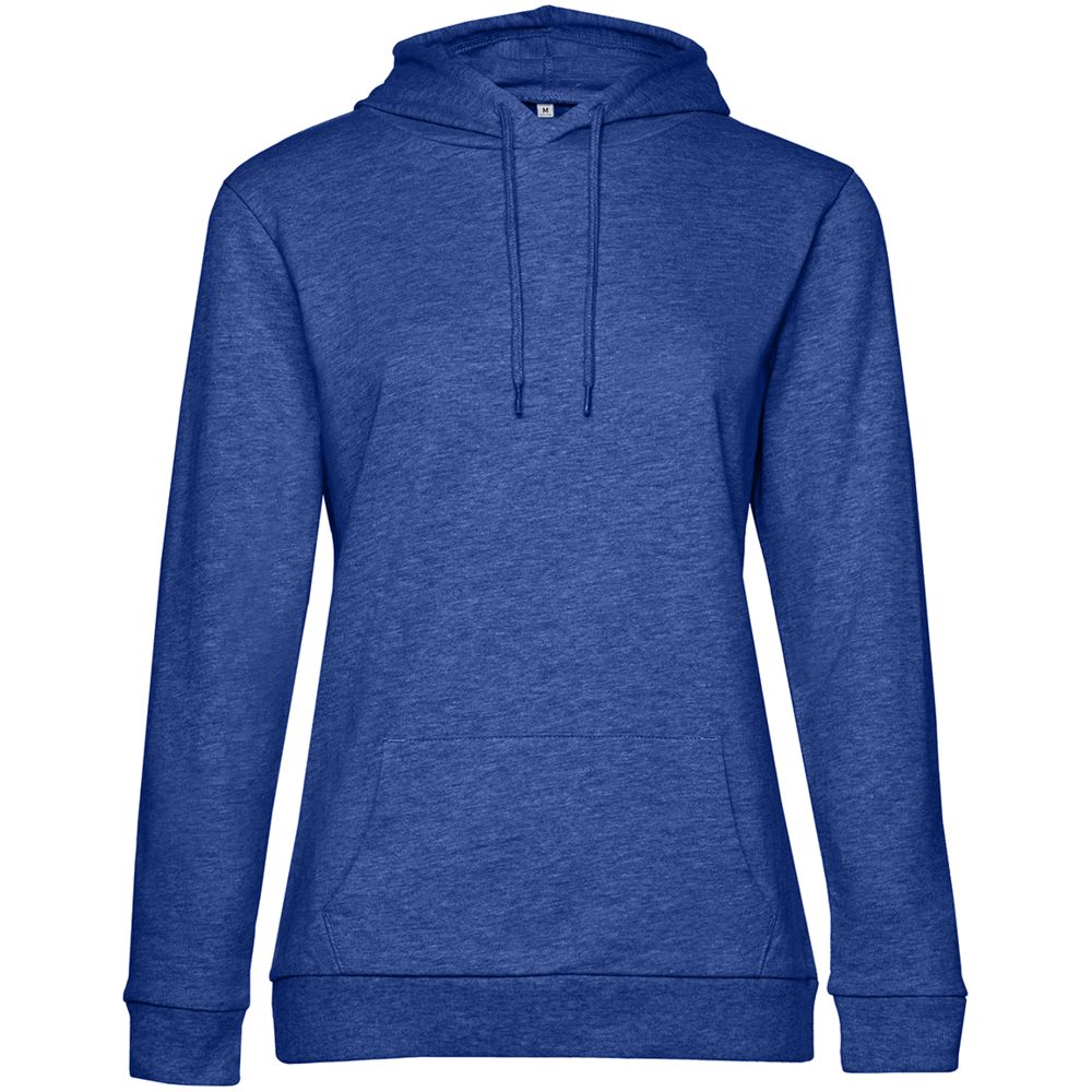 Толстовка с капюшоном женская Hoodie, ярко-синий меланж, размер XXL