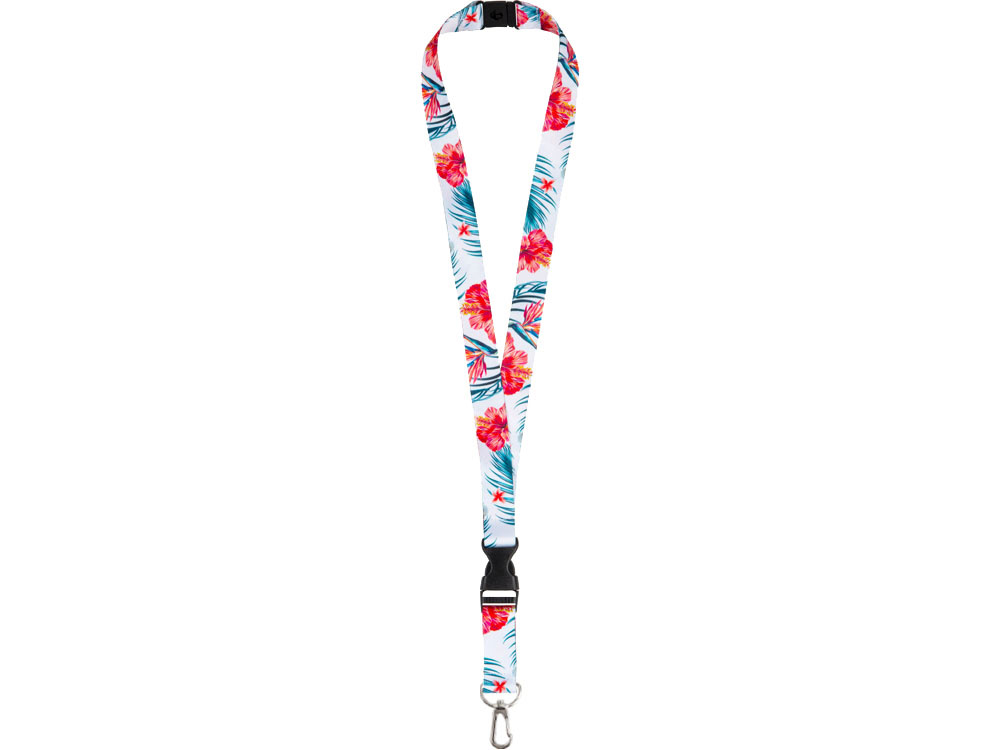 Ланъярд под сублимацию с карабином, межуровневым замком и замком обрыва, 2 см