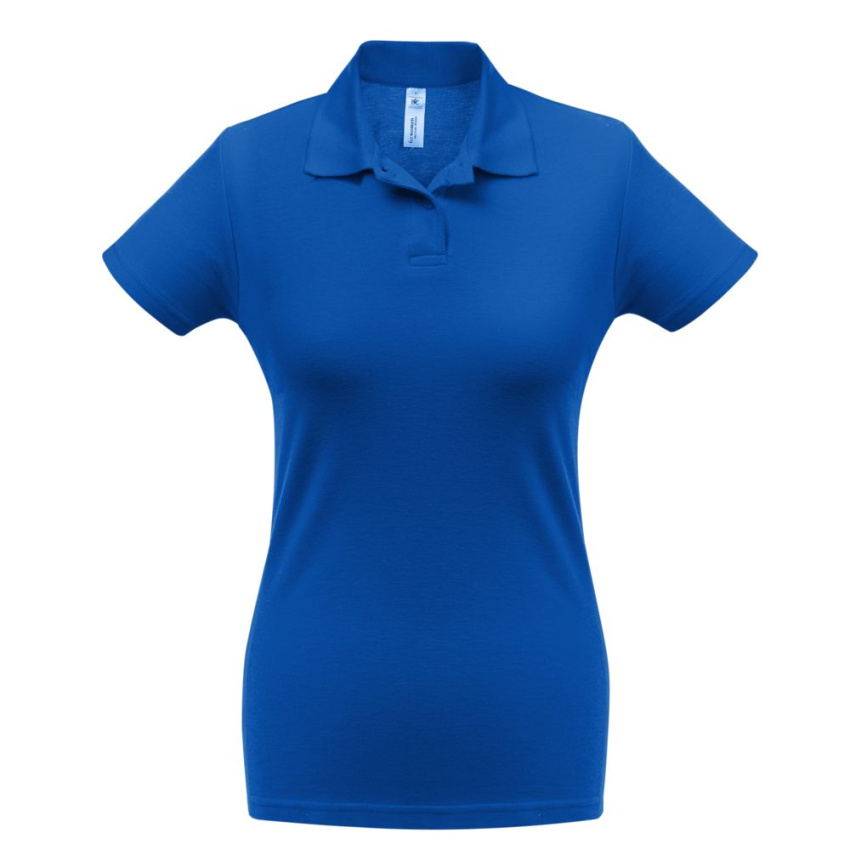 Рубашка поло женская ID.001 ярко-синяя, размер XXL