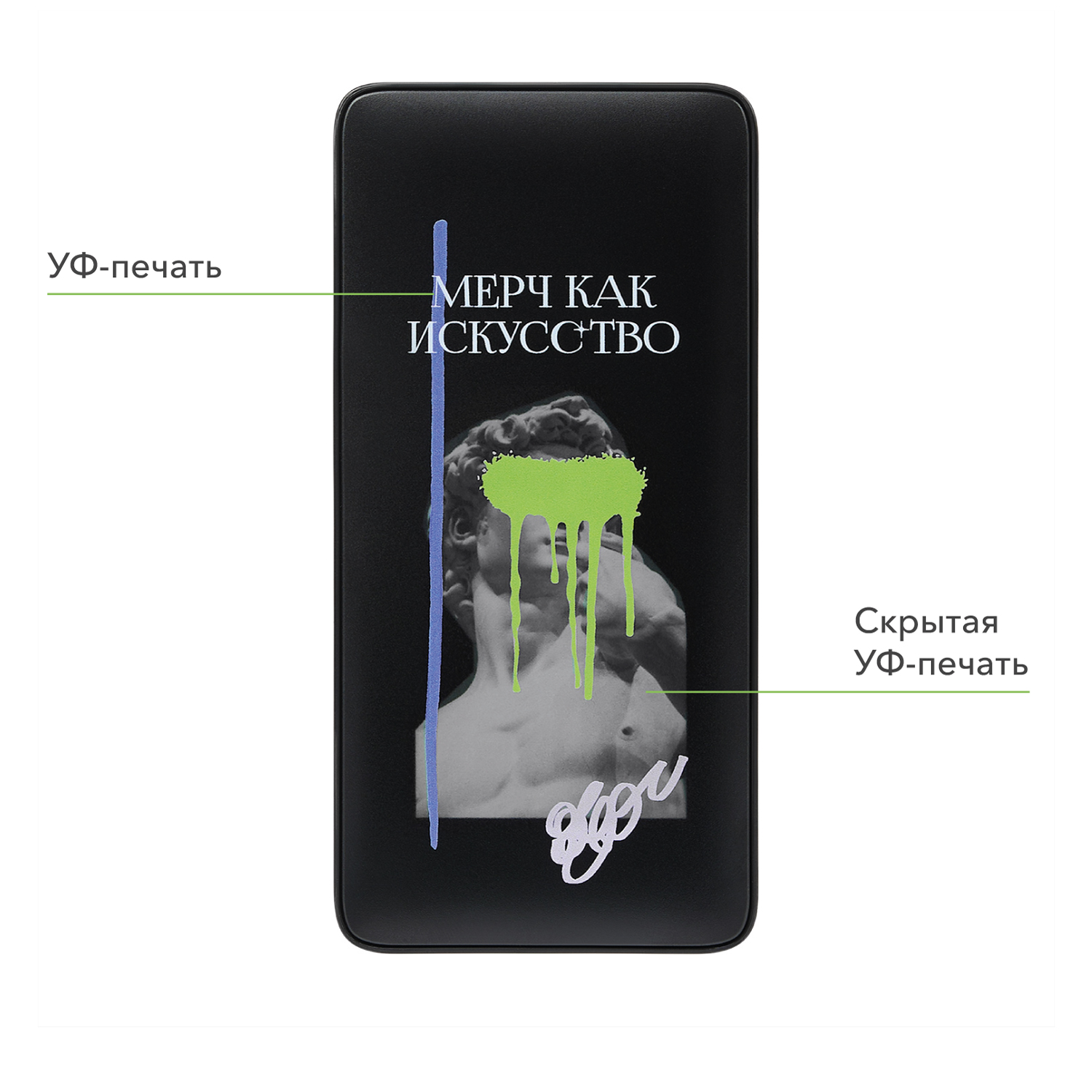 Внешний аккумулятор с цветной подсветкой Ancor PD Max Plus 10000 mAh, черный