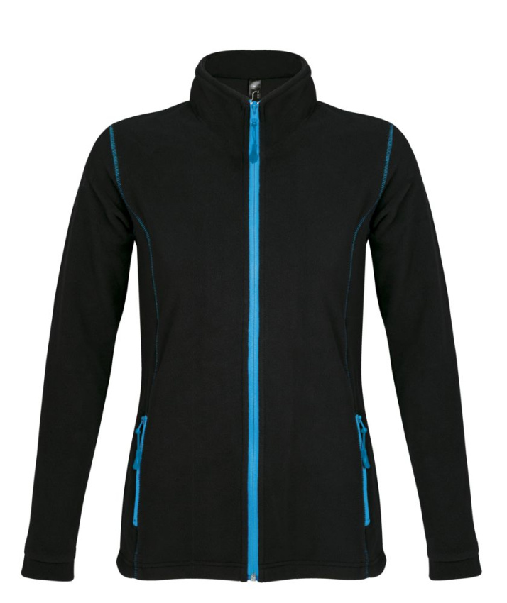 Куртка женская Nova Women 200, черная с ярко-голубым, размер XL
