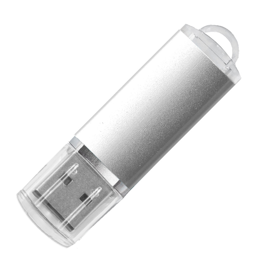 USB flash-карта "Assorti" (16Гб), серебристая, 5,8х1,7х0,8, металл