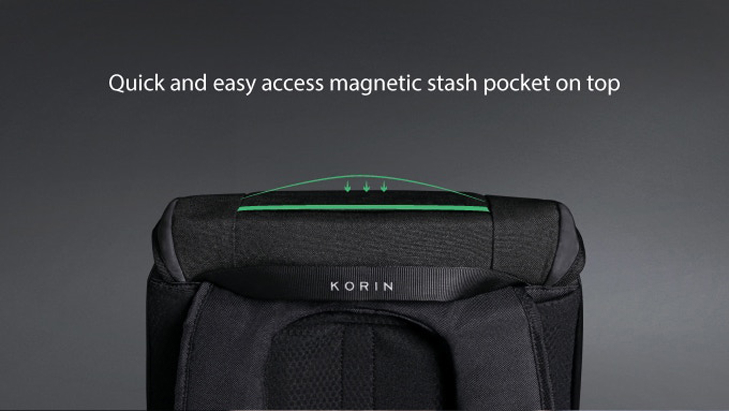 Рюкзак KORIN ClickPack X 45х32х15,5 см, с клапаном, черный
