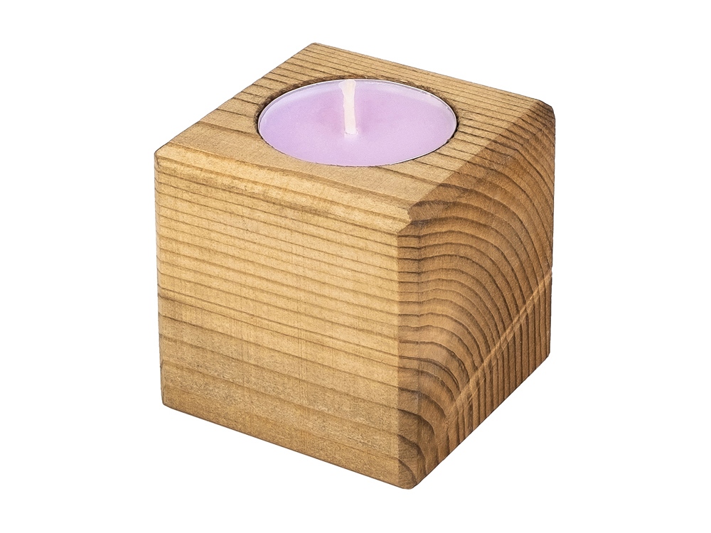 Свеча в декоративном подсвечнике Лаванда
