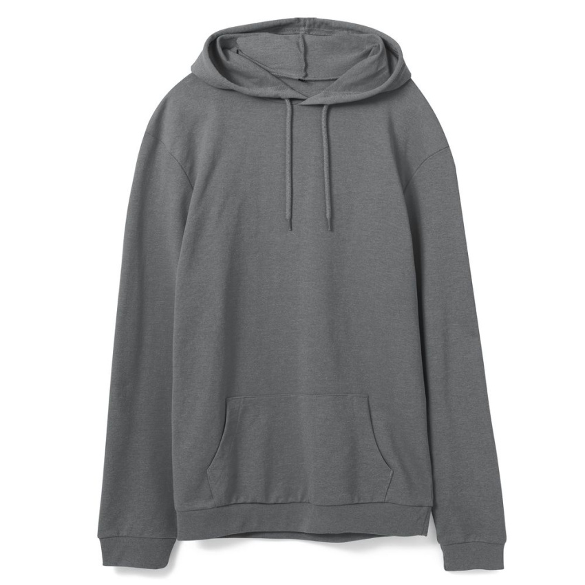 Толстовка с капюшоном унисекс Hoodie, серая (стальная), размер XS