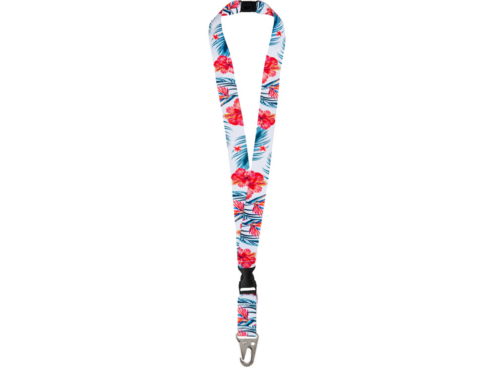 Ланъярд под сублимацию с карабином, межуровневым замком и замком обрыва, 2,5 см