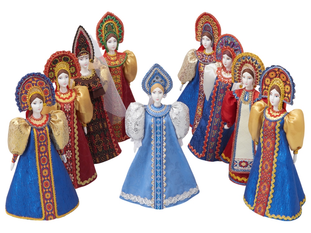 Подарочный набор: кукла фарфоровая, мёд с миксом из орехов