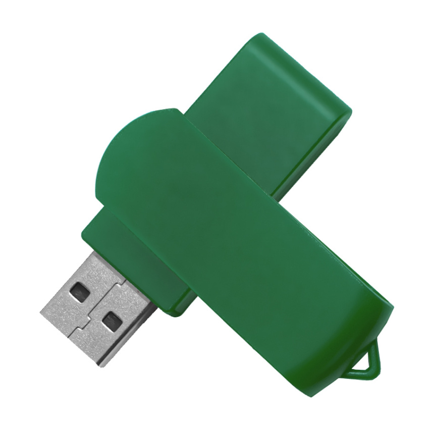 USB flash-карта SWING (16Гб), зеленый, 6,0х1,8х1,1 см, пластик