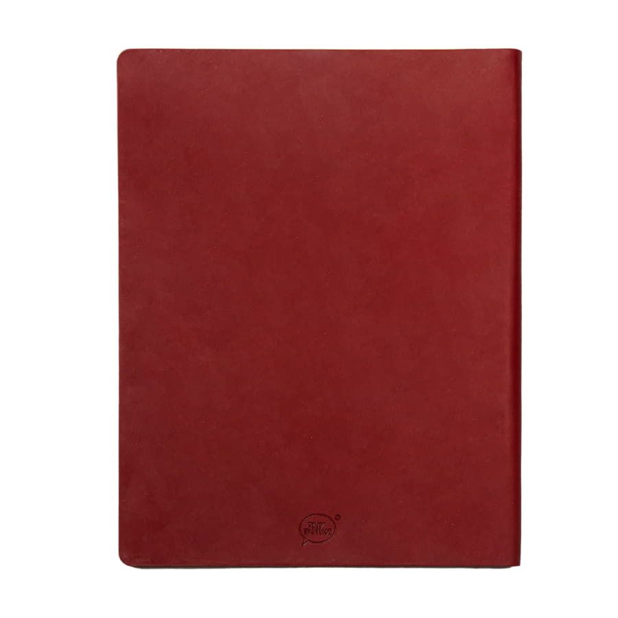 Бизнес-блокнот "Biggy", B5 формат, бордовый, серый форзац, мягкая обложка, в клетку