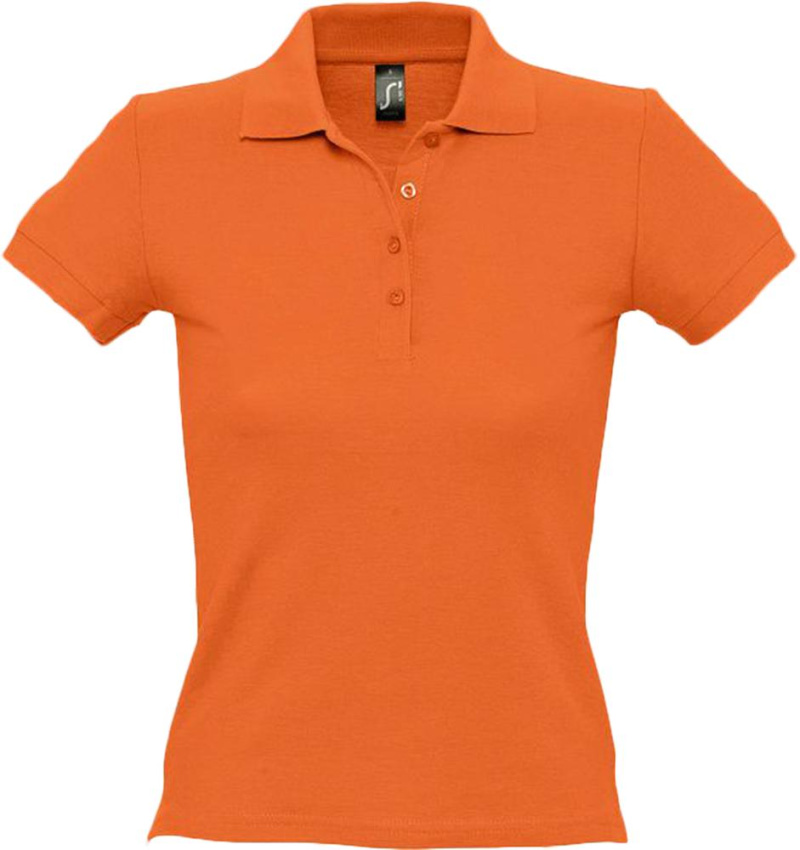 Рубашка поло женская People 210 оранжевая, размер S