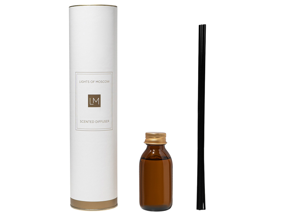 Ароматический диффузор с палочками, апельсин и жасмин, ваниль, 100 мл