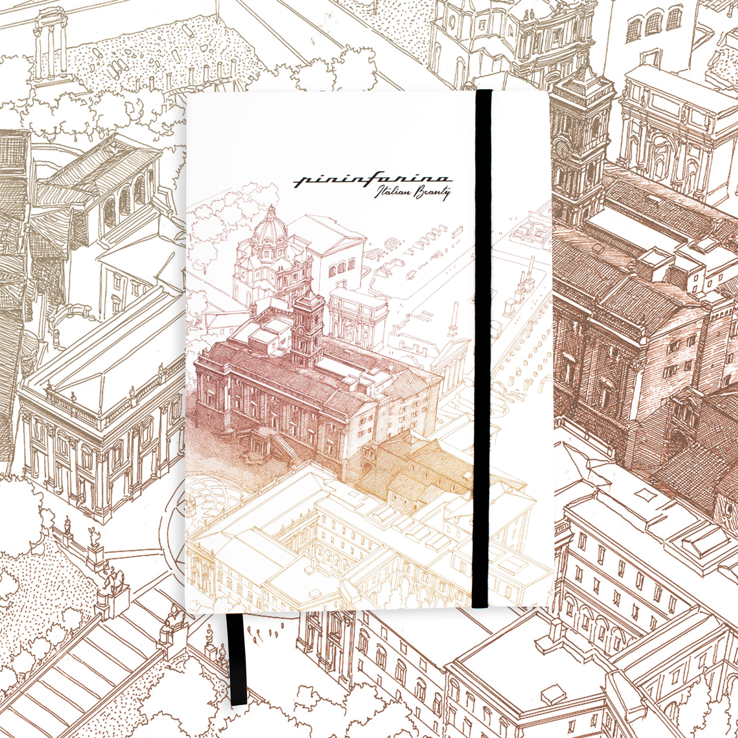 Блокнот линованный Pininfarina ITALIAN BEAUTY ROMA из каменной бумаги, А5