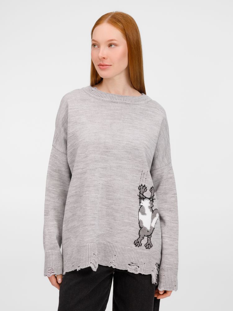 Джемпер Sharpick, серебристо-серый меланж, размер L/XL