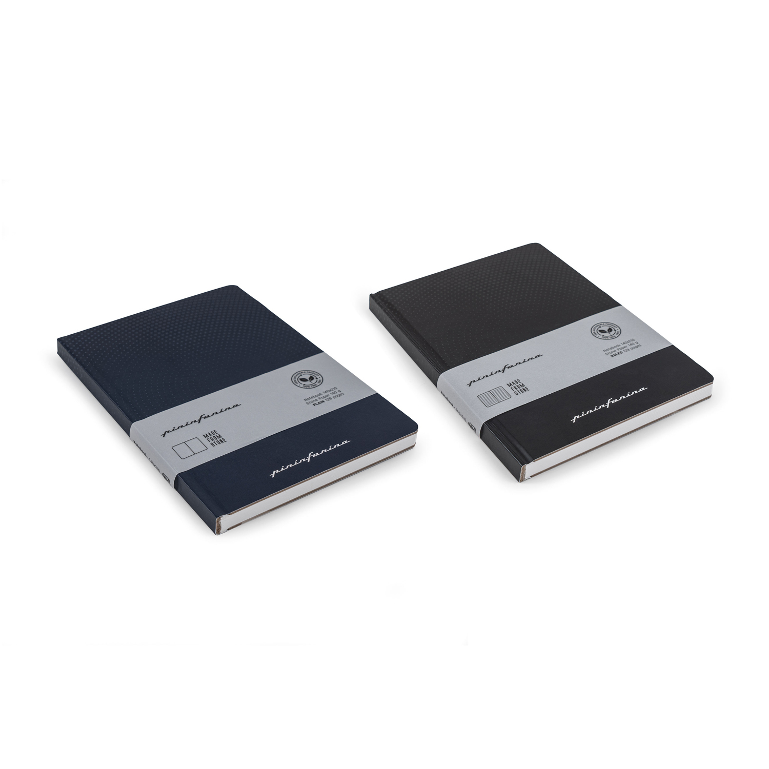 Блокнот линованный Pininfarina из каменной бумаги в твердой обложке, А5, черный