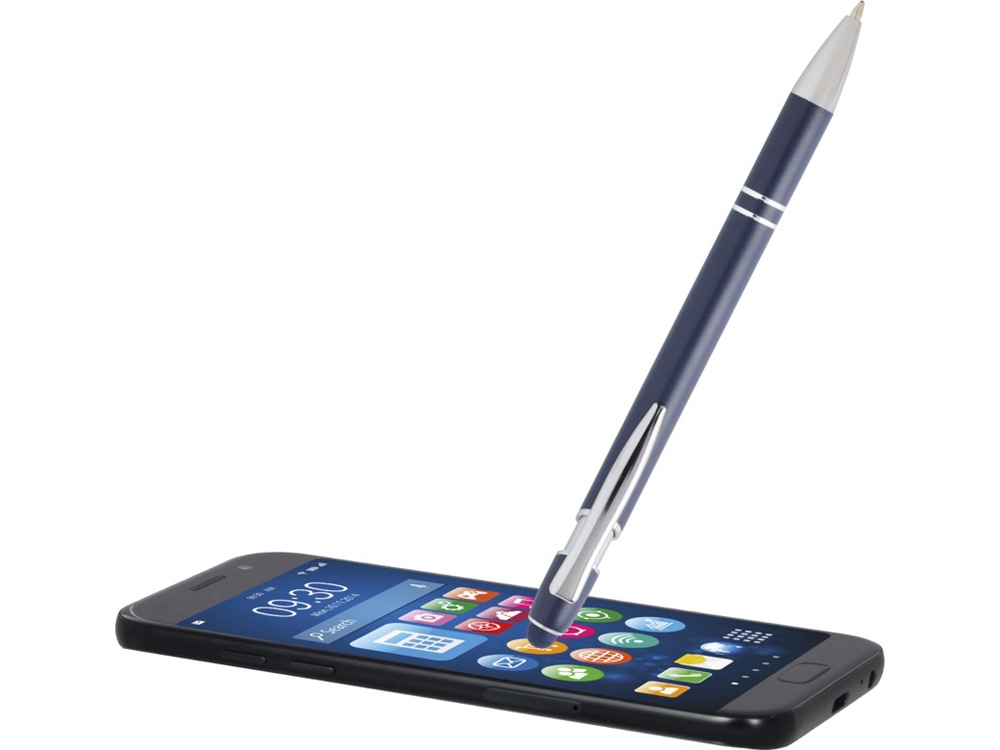 Ручка шариковая с серебристой отделкой Kish