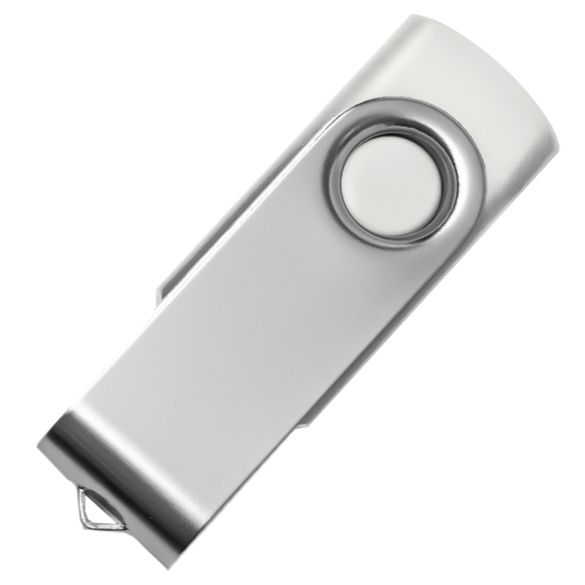 USB flash-карта DOT (32Гб), белый, 5,8х2х1,1 см, пластик, металл