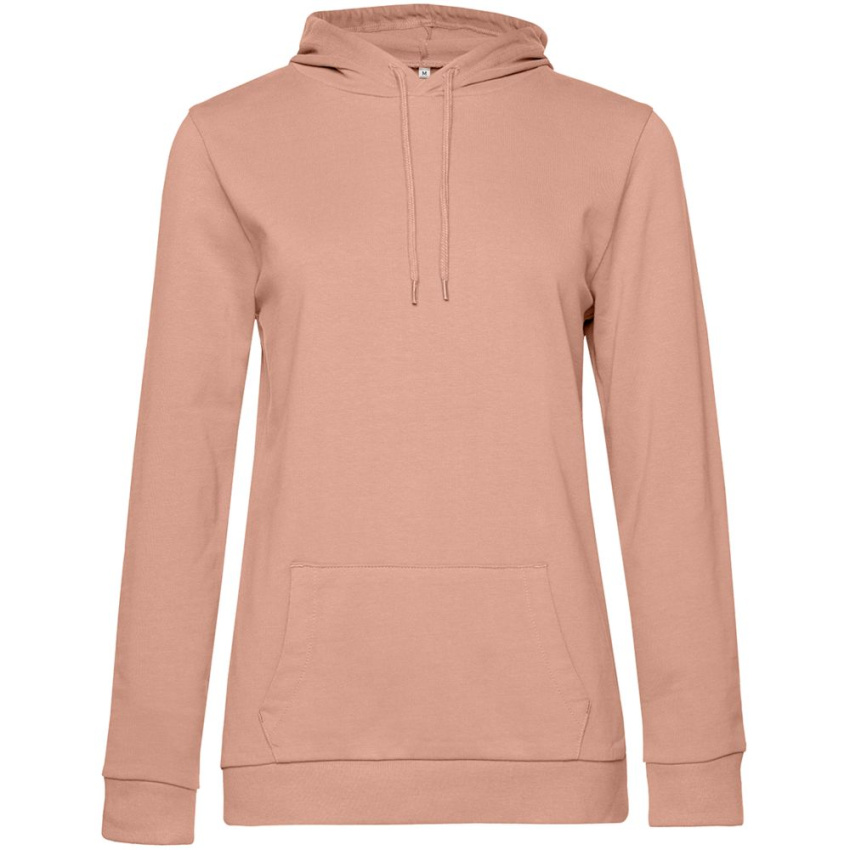 Толстовка с капюшоном женская Hoodie, бежевая (nude), размер S