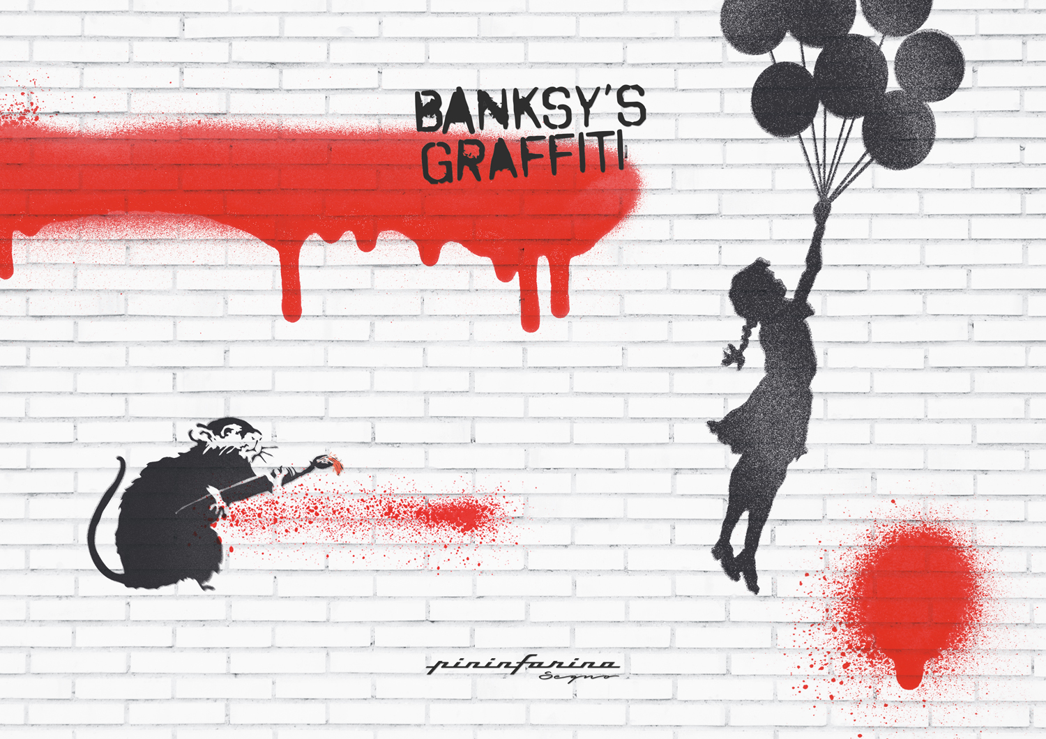 Блокнот линованный Pininfarina Banksy Крыса из каменной бумаги, А5