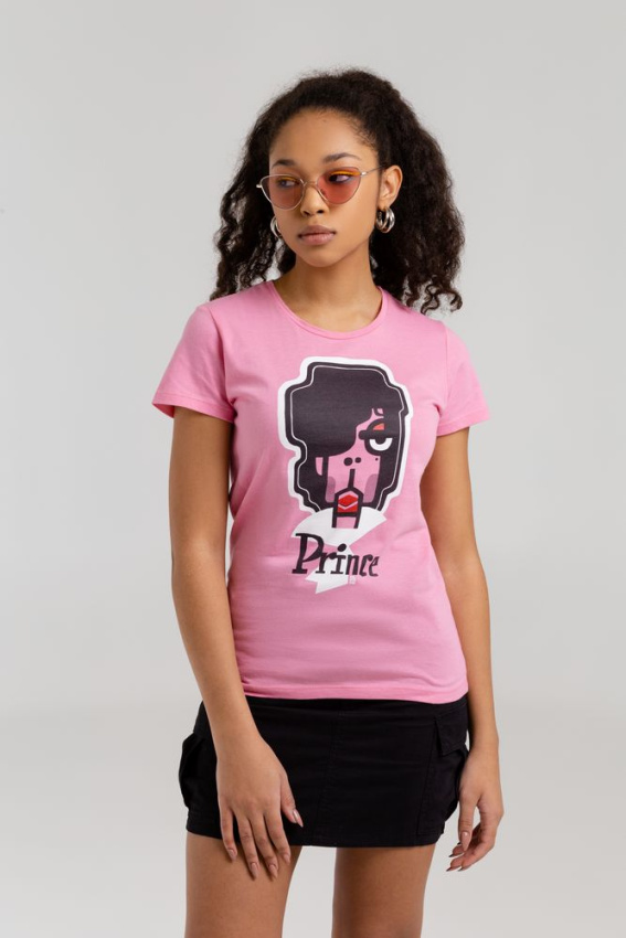 Футболка женская «Меламед. Prince», розовая, размер S