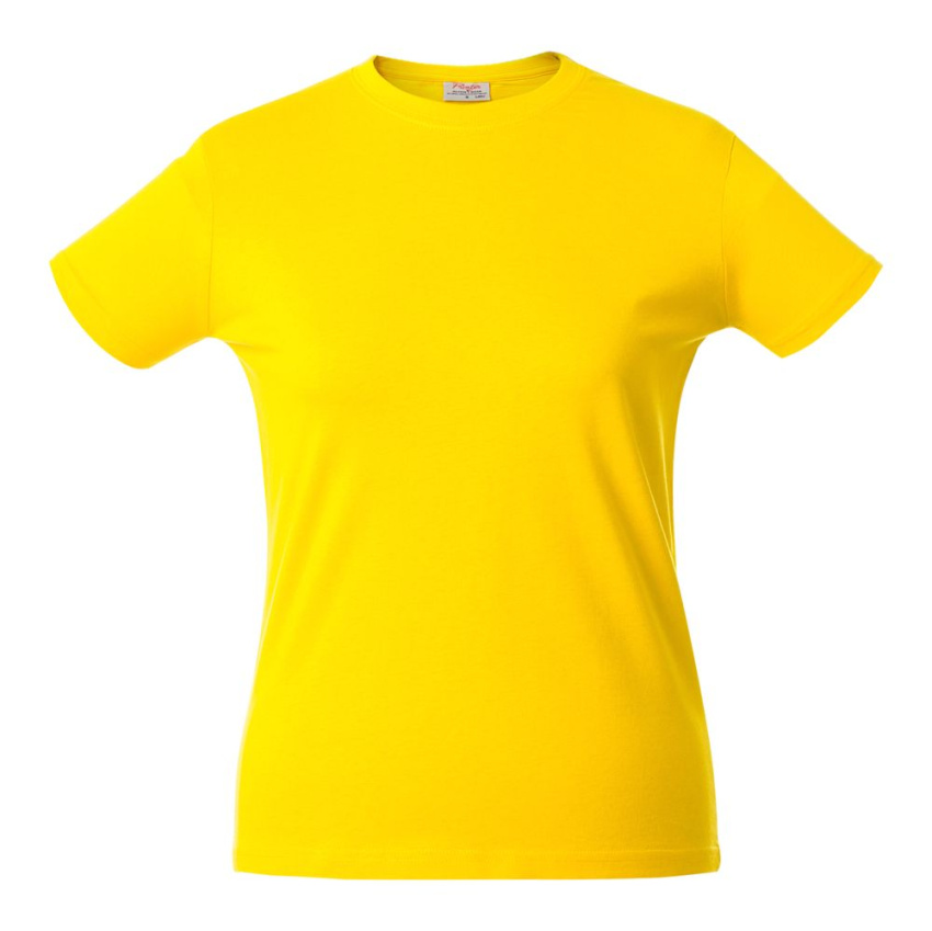 Футболка женская Heavy Lady желтая, размер XS