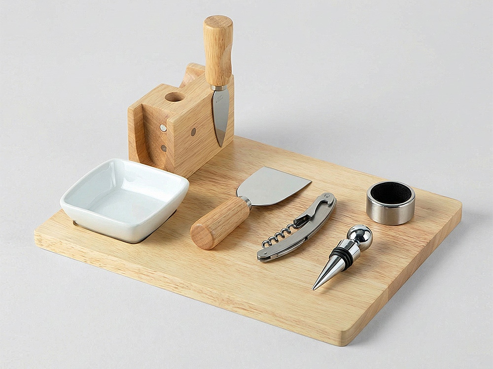 Набор для сыра и вина со съемной подставкой Save time