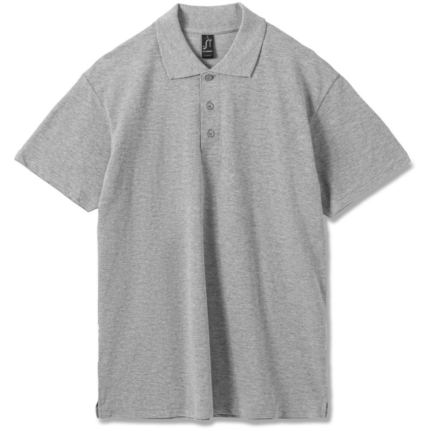 Рубашка поло мужская Summer 170 серый меланж, размер XS