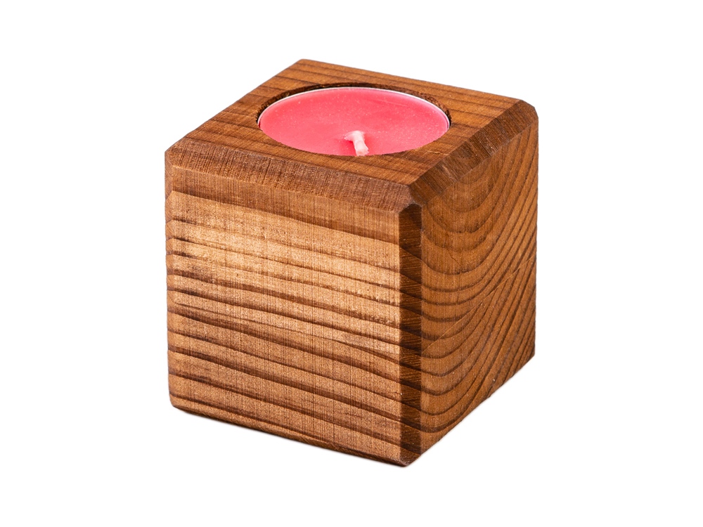 Свеча в декоративном подсвечнике Вишня