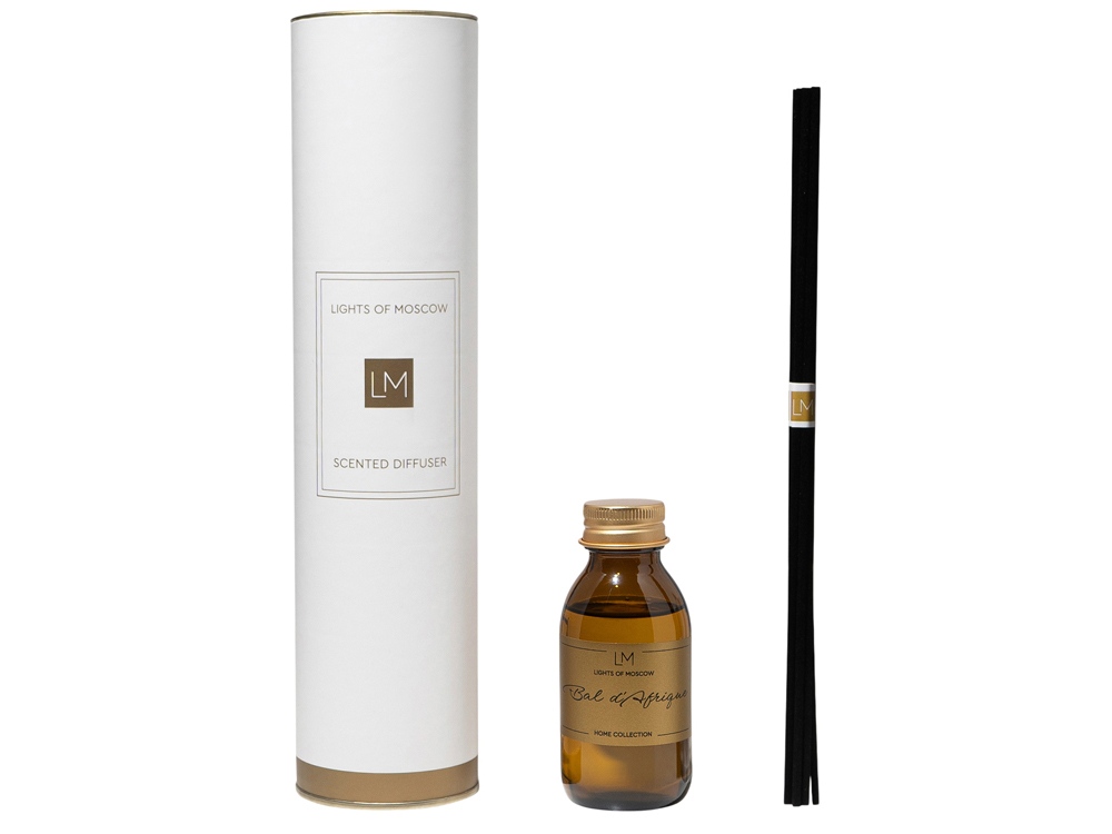 Ароматический диффузор с палочками, Африка: бергамот и жасмин, мускус, 100 мл