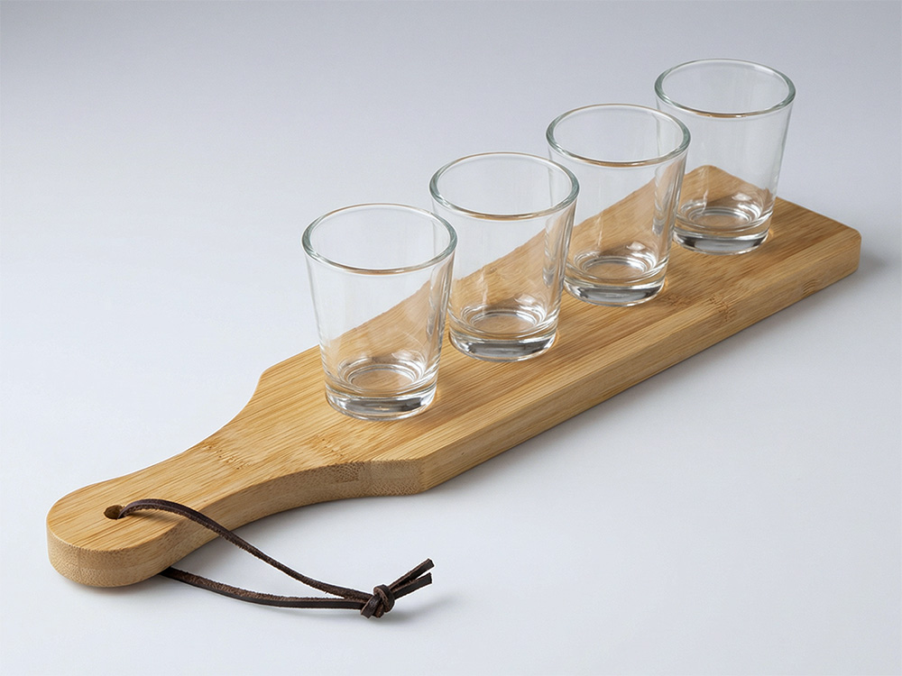 Набор стопок на бамбуковой подставке Shots