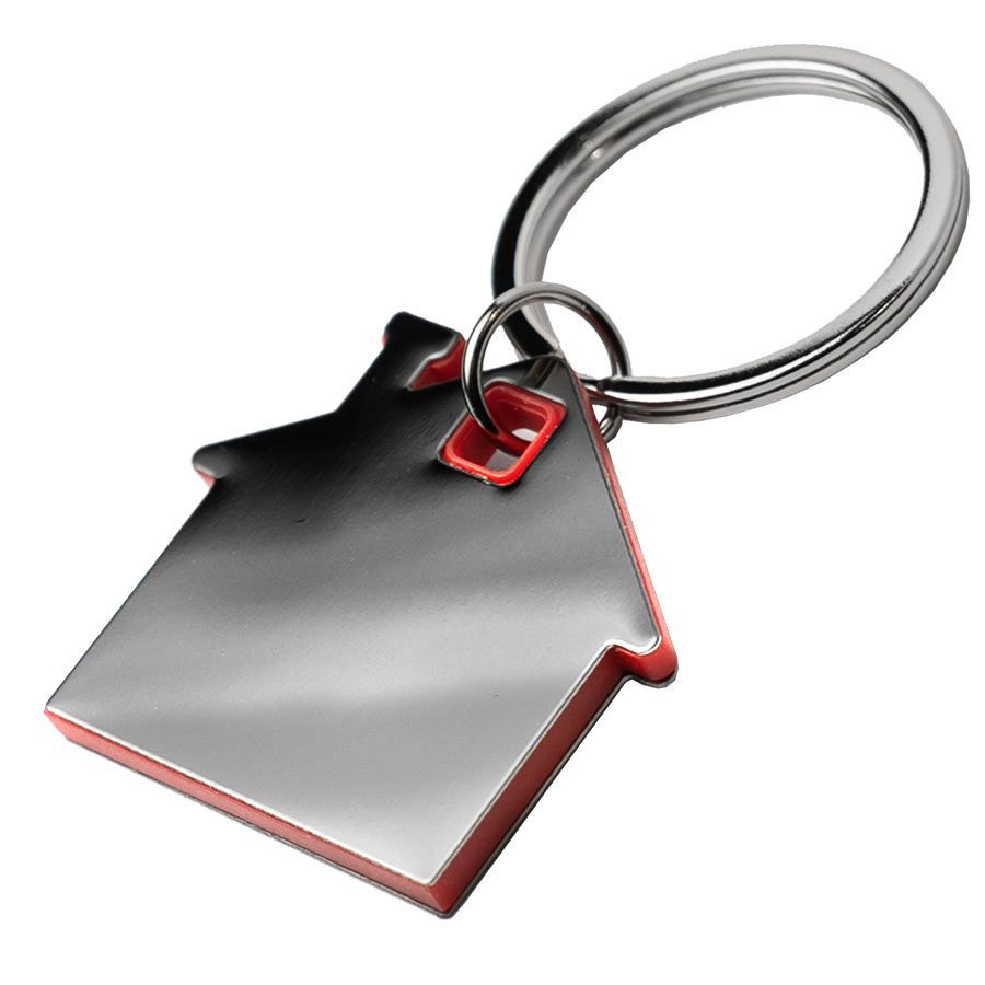 Брелок TONER HAUS, 4,1 x 3,7 x 0,5 см, красный, металл/пластик