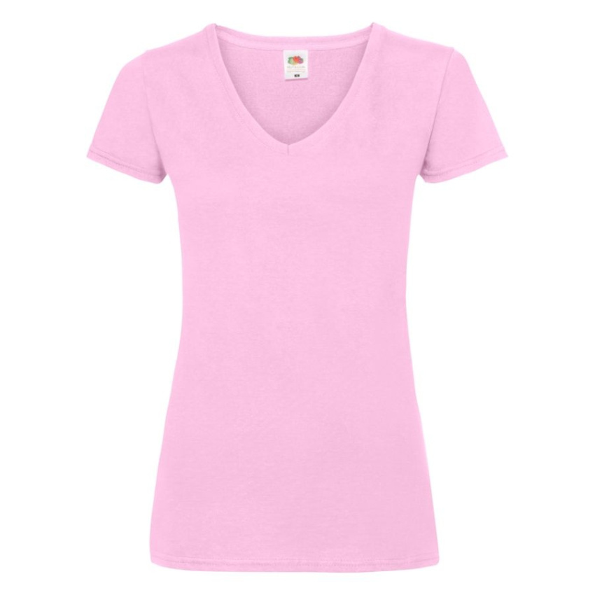 Футболка "Lady-Fit V-Neck T", светло-розовый_L, 95% х/б, 5% эластан, 210 г/м2