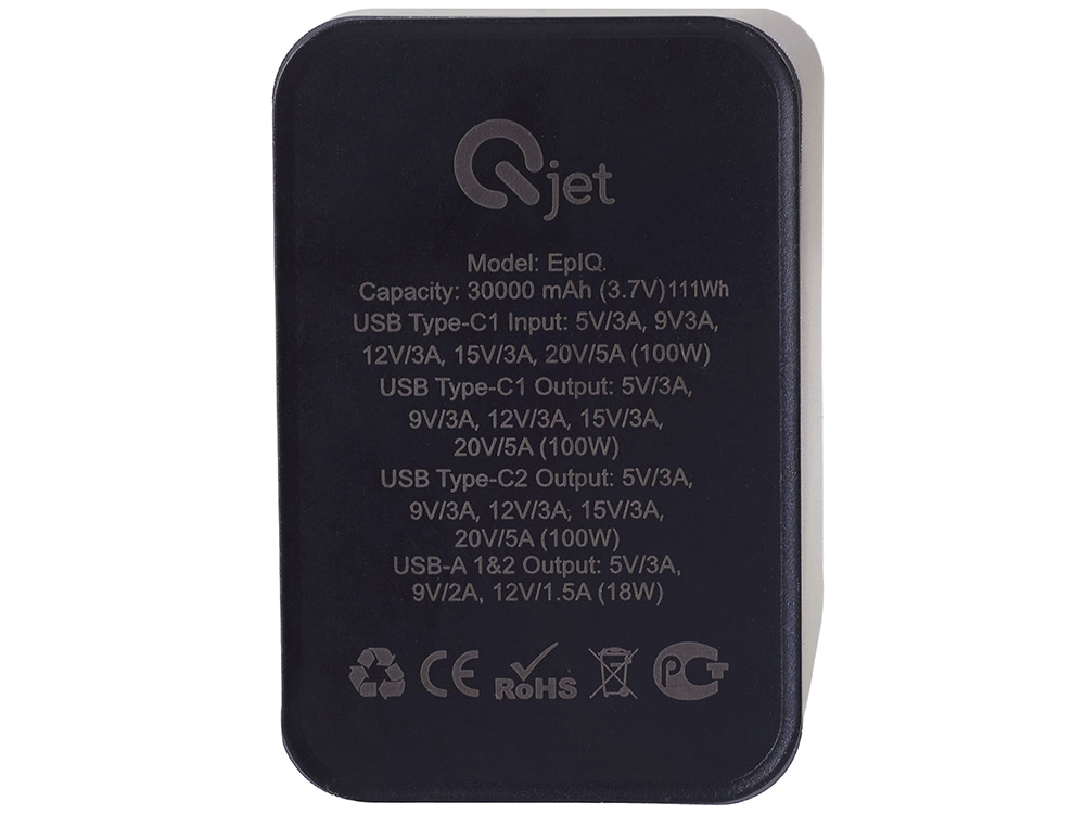 Внешний аккумулятор для ноутбуков EpIQ, 100 Вт, 30000 mAh